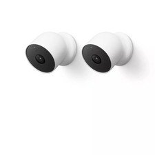 Google Nest Cam Indoor/Outdoor Security Camera Battery 2-Pack White Brand New