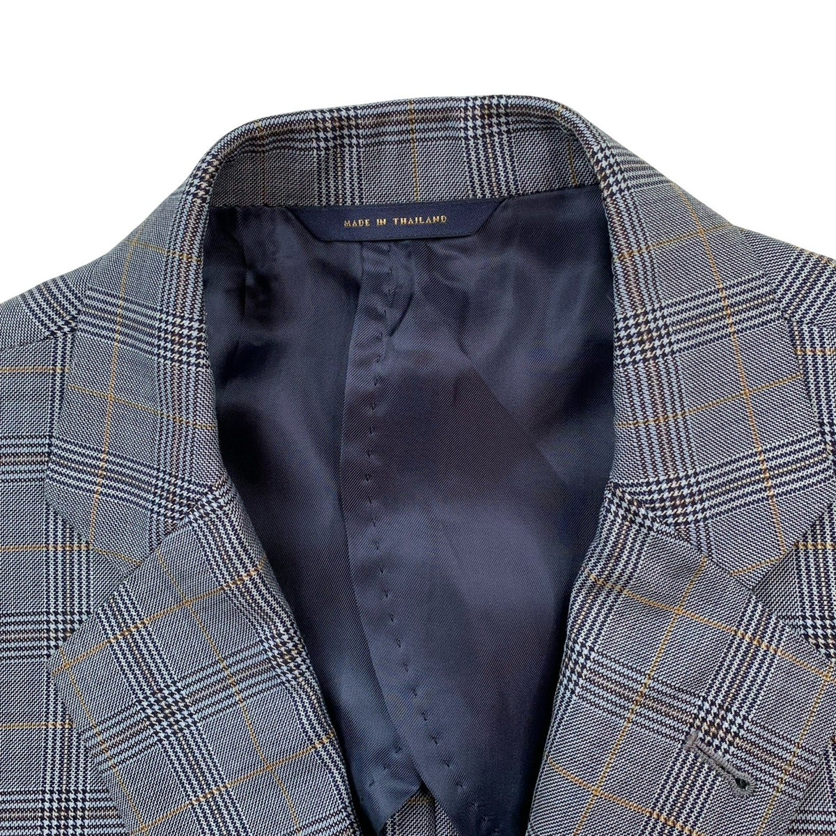 Mint! 39 R Brooks Brothers 1818 Regent Light Blue Glen Plaid 