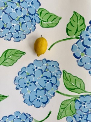Spoonflower Large Hydrangea Wallpaper - 6 rolls $600 retail 