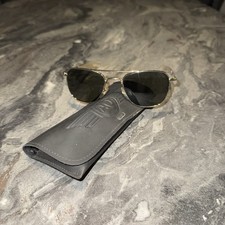 American Optical 5 1/2 Original Pilot Sunglasses Gold Aviator 50-20-140 READ