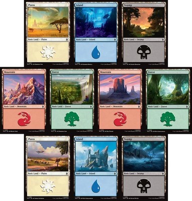 MTG Marvel Super Heroes Basic Land Pack - 16 of Each Style - 160 Cards Total