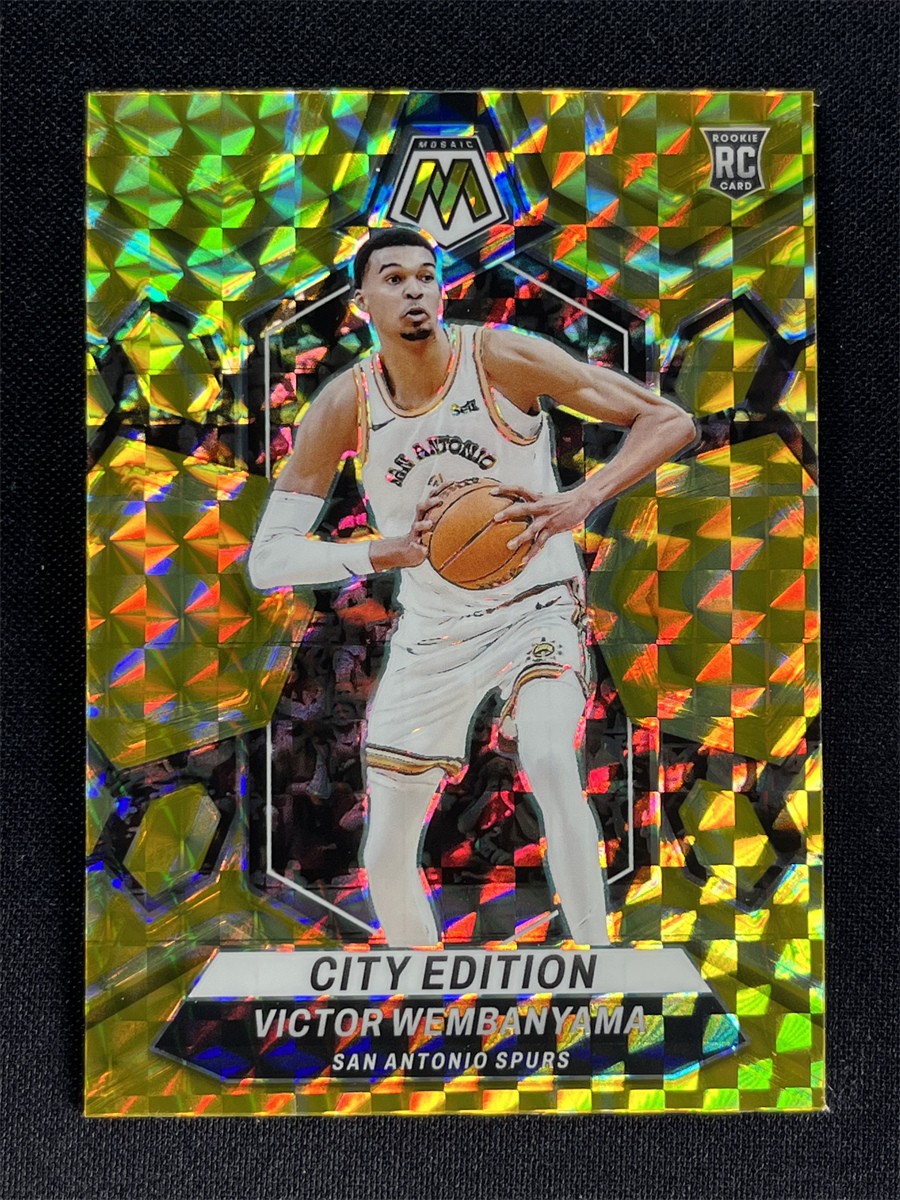 2023-24 Panini Mosaic Victor Wembanyama Reactive Yellow City Edition RC #282