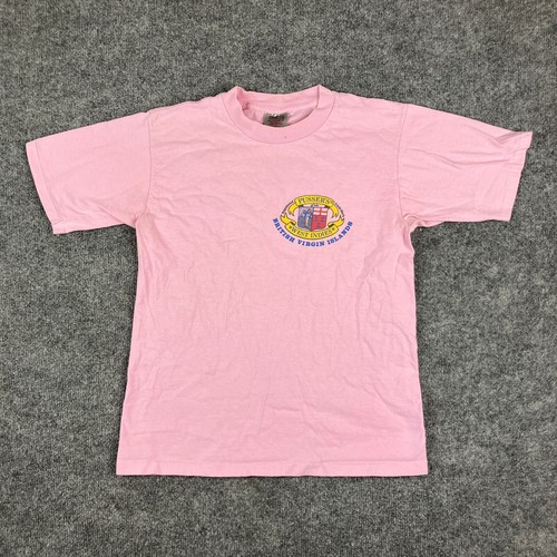 Oneita T-Shirt Donna Grande Rosa Pusser’s Isole Vergini Britanniche Grafica - Foto 2 di 9