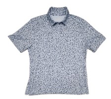 Under Armour Playoff Polo Shirt Mens Large Light Blue Golf Cart All Over Print