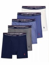 Men s Polo Ralph Lauren Classic Fit Boxer Briefs 5 Pack 100 Cotton Size Large