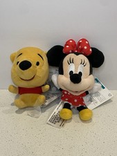 Disney Parks Big Head Plush LOT Winnie the Pooh Minnie Mouse Cute Gift NWT 16 cm