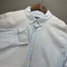 Vineyard Vines Murray Shirt Button Down Classic Fit 2XL Blue Gingham Whale Logo