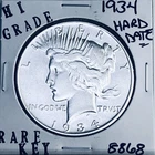 1934 P PEACE SILVER DOLLAR HI GRADE GENUINE U.S. MINT RARE KEY COIN 8868