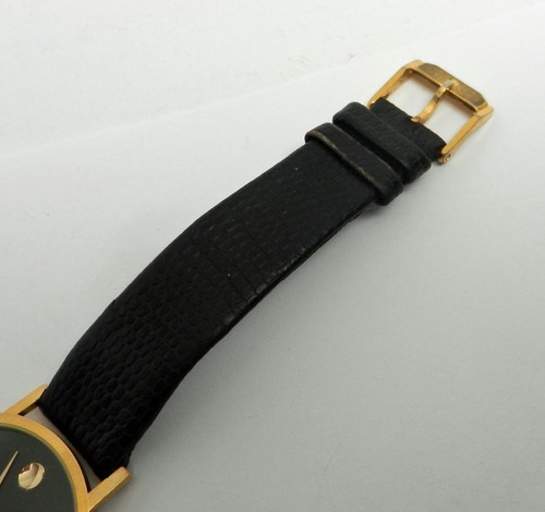 Men's Authentic Swiss Vintage Movado 31mm Museum Ultra Thin Gold W/ Black Dial - Picture 14 of 19