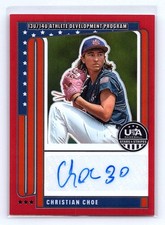 Christian Choe 2024 Stars & Stripes USA 13U/14U National Team Auto Red #/99