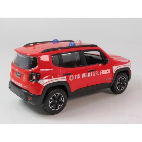 JEEP RENEGADE VIGILI DEL FUOCO 1:24 Maisto Pompieri Modellino Nuovo - Immagine 3 di 4