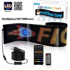 Auto LED Display Programmierbar Werbung Laufschrift Reklame Scrollen Faltbar RGB