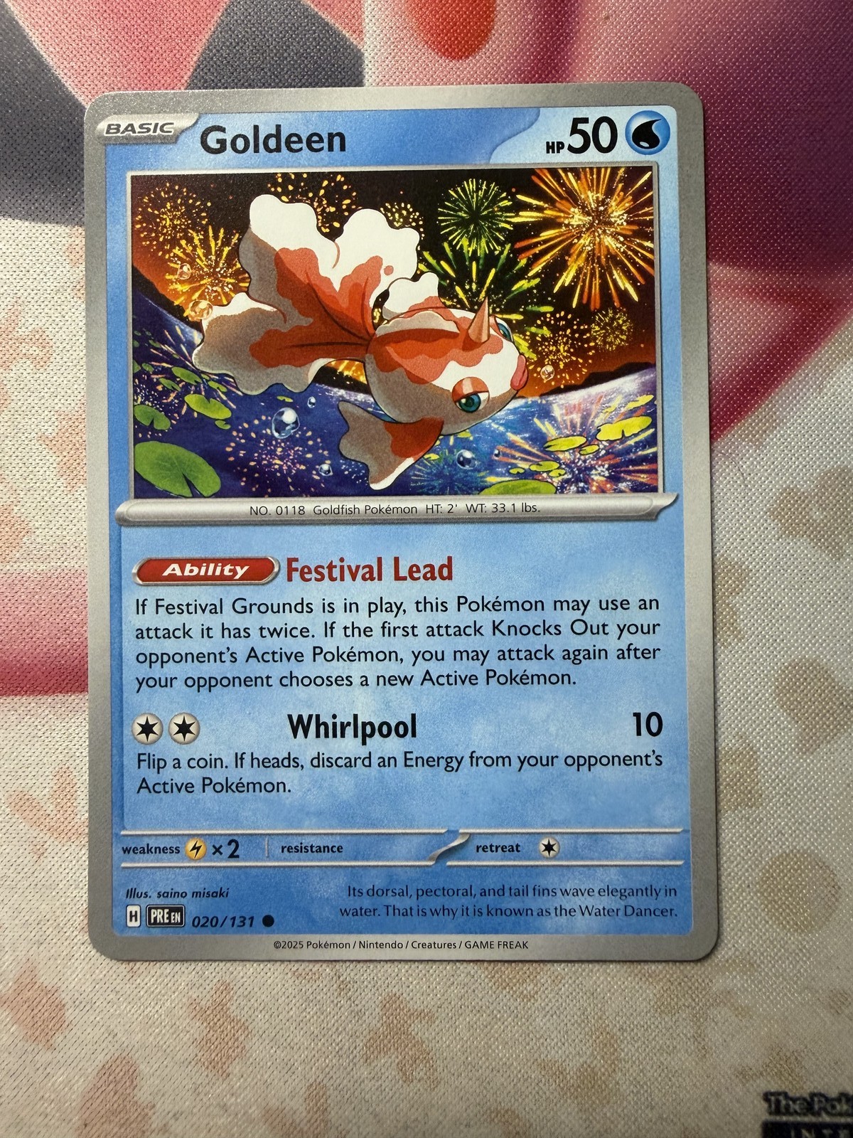 Goldeen Common SV: Prismatic Evolutions 020/131 NM English Pokemon Card