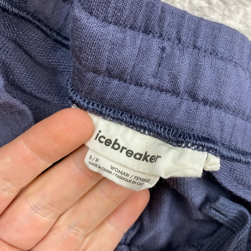 Pantalones Jogger Icebreaker Lana Merino Damas Pequeños Azul Caminata Preppy Mujeres 30x26 Foto 4 de 4