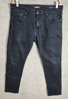 Mavi Jake Slim Leg Jeans Mens Size 34x32 Black Stretch 5 Pocket Denim