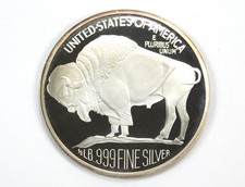 2005 Giant Buffalo Indian Head 8 Troy oz .999 Silver Bullion Round 90.00 per troy oz