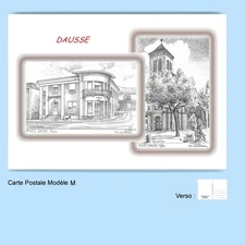 CP M 47057-220 POSTCARD 2 DRAWINGS 47 DAUSSE