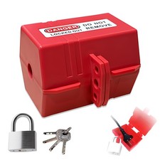 Plug Lockout with Locking Tag, Industrial Grade Anti-Touch 110v Electric Plug