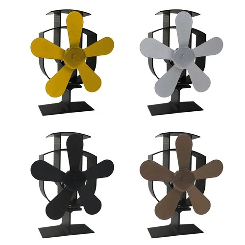 5-Blade Heat Powered Stove Fan for Log Eco Friendly Larger Air Flow