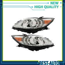 LH+RH Side Headlights Fit For 2013-2015 Lexus ES300H ES350 Halogen HID LED DRL