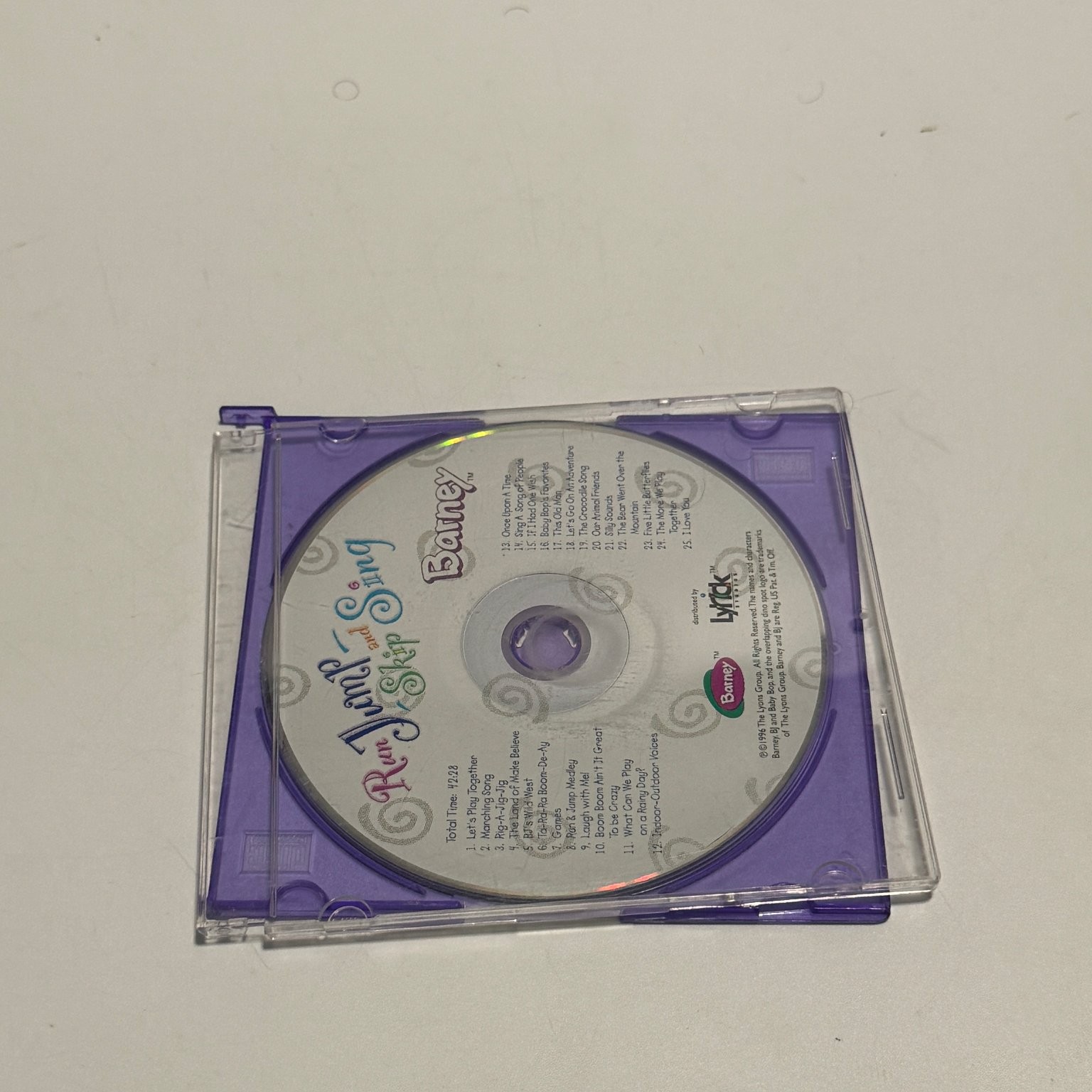 Barney – Run, Jump & Skip Song CD 1999 Children's Lyrick Studios | eBay