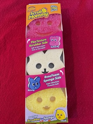 New Scrub Daddy Mommy Special Edition Spring Edition 3pk Bunny Chick Butterfly