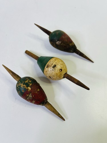 Vintage Holz Angeln Schwimmer Bobber Antik Lot 3 - Bild 1 von 6