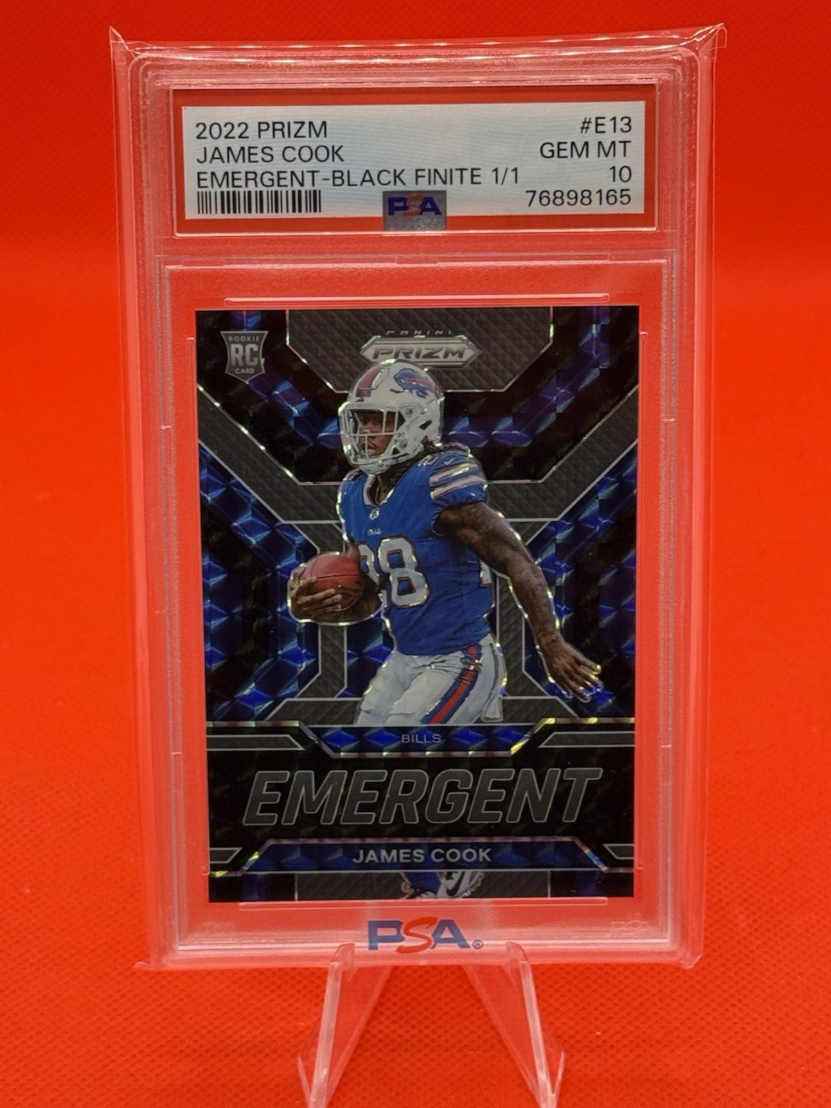 James Cook Panini Prizm Emergent #E13 Black Finite