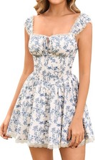 Graduation Short Dress for Women Corset Lace Up Mini Dresses A Line Summer