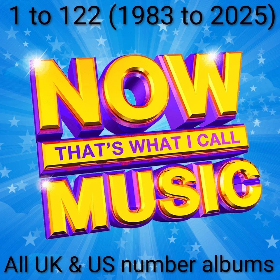 Now That's What I Call Music! 1-122 ALL ALBUMS 1983-2025 + tons more see listing