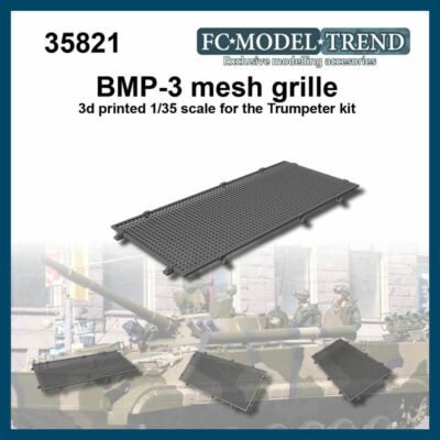 FC MODEL TREND 35821, BMP-3 Gittergitter, 3D gedruckt für TRUMPETER Bausatz, 1/35