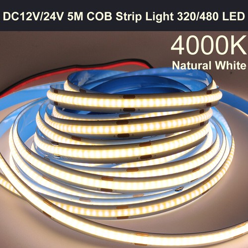 COB Flexible Lights DC12V/24V 5M COB Strip Light 320/480 LED 8mm High Density - Picture 23 of 24