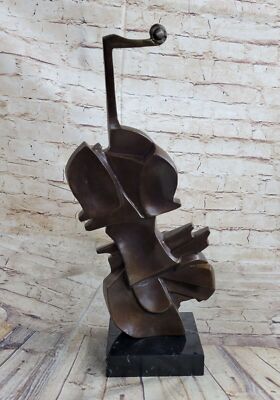 Kunst Dali Bronze Musik Violine Statue Figur Italienische Instrument Art