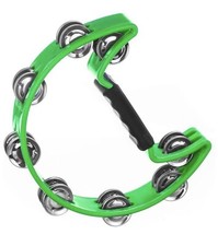 Single Row Tambourine for Kids and Adults-Comfortable Hand Held Percussion C2S3