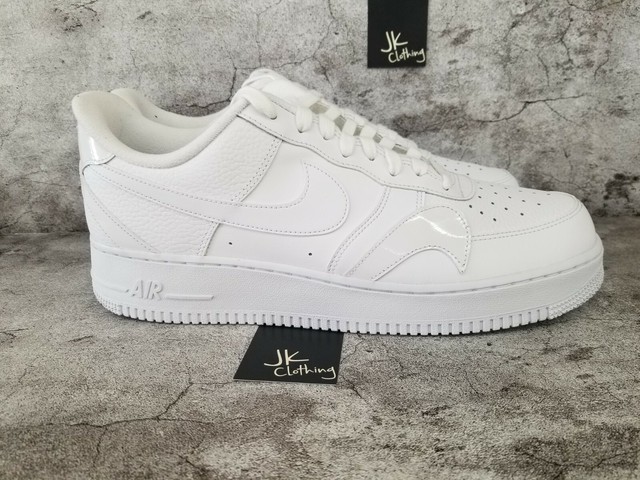 Size 13 - Nike Air Force 1 '07 LV8 Misplaced Swoosh - Triple White 2020 for  sale online | eBay