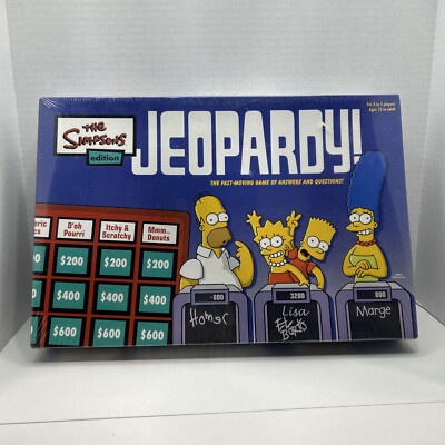 The Simpsons Edition Jeopardy! Board Game by Pressman 2003 - Brand New Sealed