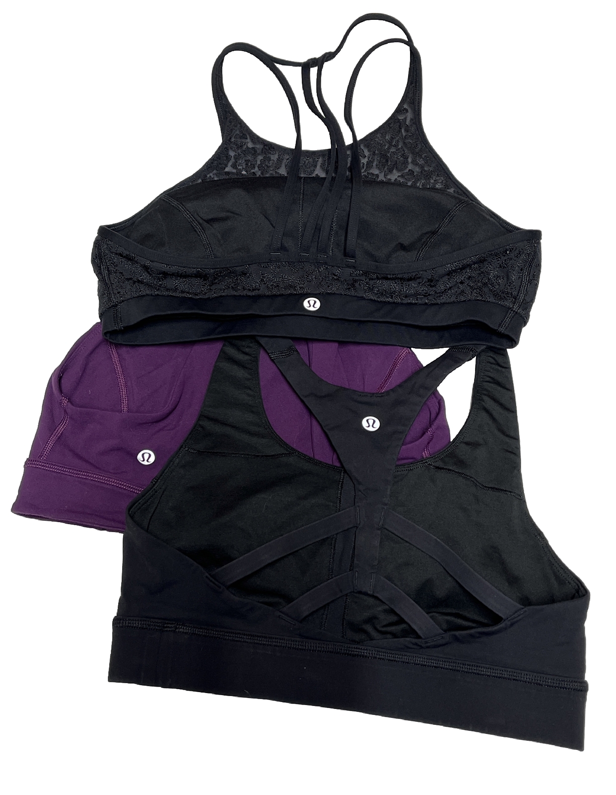 Lululemon Sports Bra Strap Back Lot Of 3 Size 8 eBay