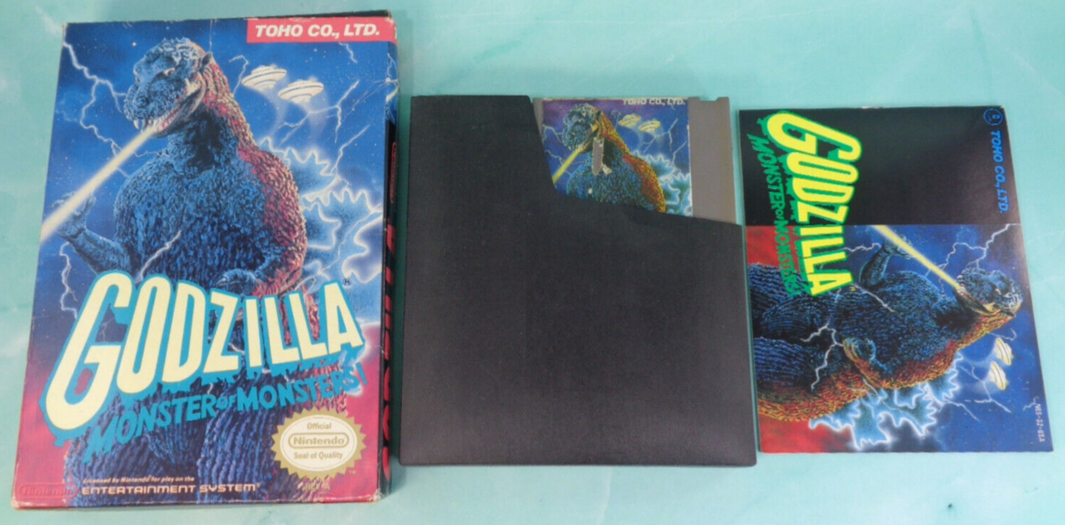 Godzilla: Monster of Monsters (NES 1989) Toho Nintendo Game