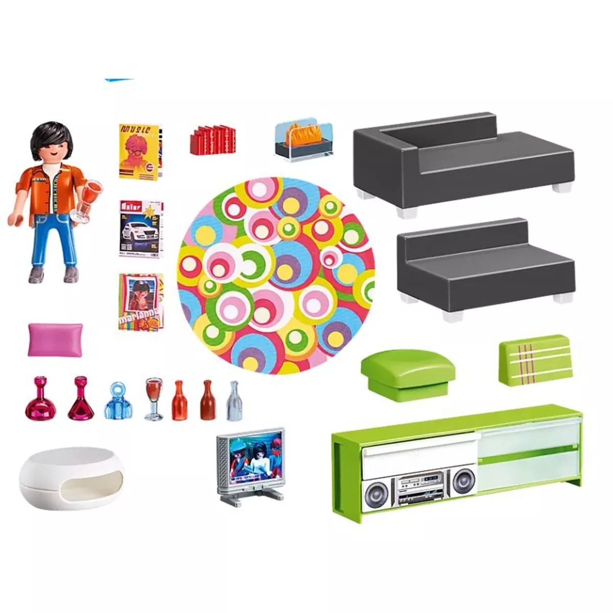Playmobil City Life Modern Living Room Building Set 5584 NEW
