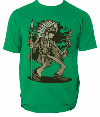 Indian Chief killer mens t shirt American Spirit Warrior Axe S-3XL