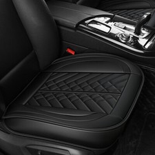 Funda de Asiento Protector de Cojín Cuero PU Almohadilla Negra para Accesorios de Interior de Coche
