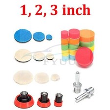 29Pcs 1/2/3" Drill Buffing Buffer Polishing Pad Mix Size Kit + M14 Backing Pad