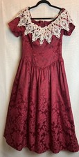 VTG SCOTT MCCLINTOCK Damask Lace Off Shoulder Victorian Dress 10 Party Prom