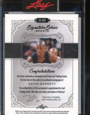 2023 Leaf Signature Series Kevin Garnett 1/1 Auto #SS-KG1 | eBay