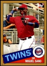 Miguel Sano 2020 Topps 1985 35th Anniversary Series 2 5x7 Gold #85TB-25 8/10 Twi
