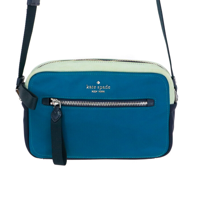 Kate Spade Bicolor Shoulder Bag Nylon Leather K4621 Camera Blue Used eBay