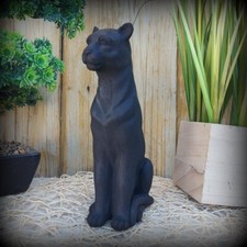 Panther Steinfigur Massiv Gartenfigur Gartendeko Betonguss Frostfest Dekofigur