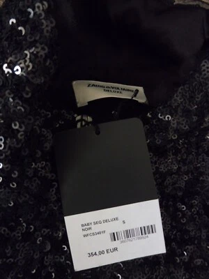 ZADIG VOLTAIRE Blouson à paillette noir taille S Tout neuf jamais porté. Femme - Photo 1/4