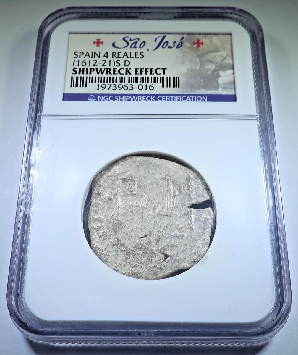 古銭色々　約447g（袋込）　東さ8-0516① NGC 1612-1621 Sao Jose Shipwreck 4 Reales Spanish 1600s Pirate