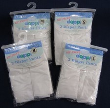 NEW 2-Pack Dappi Nylon Diaper Pants / Covers Pull-On Pants - Vintage Style